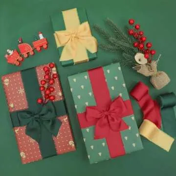 Keypan Christmas Tree Ribbon for Elegant Gift Wrapping