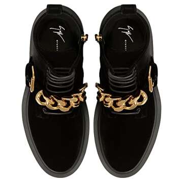 Giuseppe Zanotti, Adric Velvet Lace-Up Biker Boots