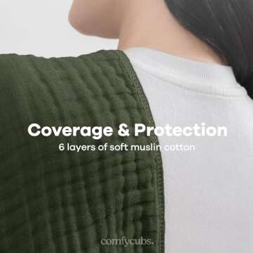 Comfy Cubs Muslin Burp Cloths Set for New Parents