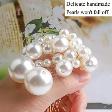 Elegant Sppry Wedding Pearl Hair Pins - 12PCS for Brides