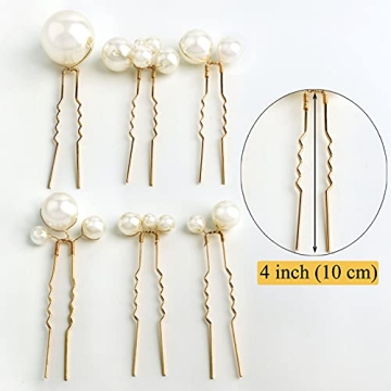 Elegant Sppry Wedding Pearl Hair Pins - 12PCS for Brides