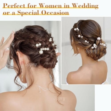 Elegant Sppry Wedding Pearl Hair Pins - 12PCS for Brides