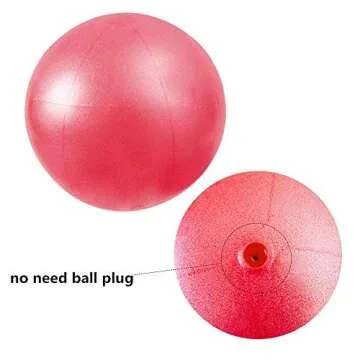 Jogi-HHACQUIT Mini Fitness Exercise Ball Kit with Hand Pump for Yoga, Pilates, Body Balance, Core Training and Stability, 8"