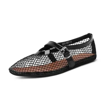 Vivianly Stylish Mesh Ballet Flats for Women | Size 8 | Comfy