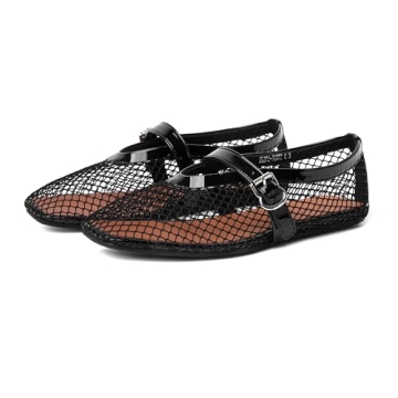 Vivianly Stylish Mesh Ballet Flats for Women | Size 8 | Comfy