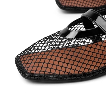 Vivianly Stylish Mesh Ballet Flats for Women | Size 8 | Comfy