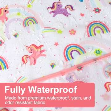 Accmor 4 Pack Long Sleeve Baby Bibs, Waterproof Sleeved Bib Smock for Baby Toddler 6-24 Months