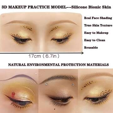3D Makeup Practice Face for Artists and Students