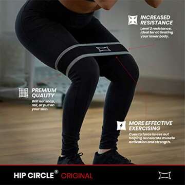 Sling Shot Original Hip Circle Fabric Resistance Band for Exercising – Lower Body Activation, Dyna...