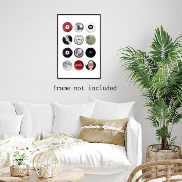 Vintage Trendy 8 Ball Poster Funky Wall Art Pictures