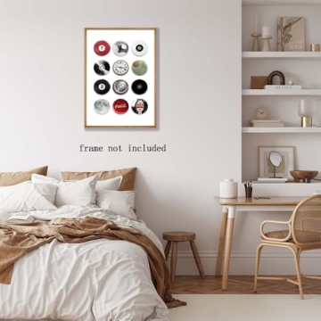 Vintage Trendy 8 Ball Poster Funky Wall Art Pictures