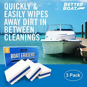 3PK Premium Boat Scuff Erasers, Boating Accessories for Cleaning, Gift for Pontoon, Fishing, Jon Boa...