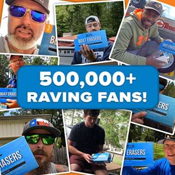 3PK Premium Boat Scuff Erasers, Boating Accessories for Cleaning, Gift for Pontoon, Fishing, Jon Boats, Decks, Vinyl and Hull Cleaner, Gadgets for Men and Women