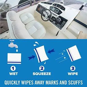 3PK Premium Boat Scuff Erasers, Boating Accessories for Cleaning, Gift for Pontoon, Fishing, Jon Boats, Decks, Vinyl and Hull Cleaner, Gadgets for Men and Women