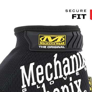 Mechanix Wear: The Original Work Glove with Secure Fit, Synthetic Leather Performance Gloves for Multi-Purpose Use, Durable, Touchscreen Capable Safety Gloves for Men (Black, X-Large)