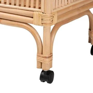 Stylish Bali & Pari Lombok Rattan Wine Cart, 2-Tier