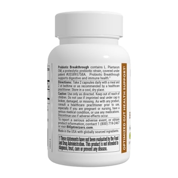 BiOptimizers Probiotic Breakthrough for Gut Health Support