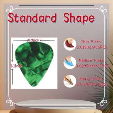 Aolfior 21 Packs Guitar Picks with Storage Box