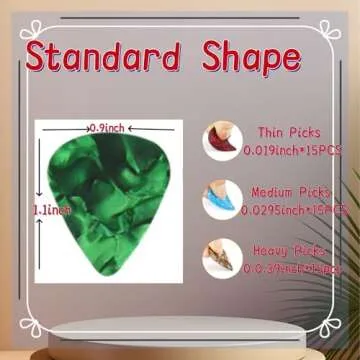 Aolfior 21 Packs Guitar Picks with Storage Box