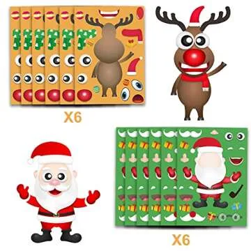 Happy Storm Christmas Stickers - Fun Craft Supplies for Kids