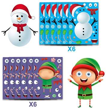 Happy Storm Christmas Stickers - Fun Craft Supplies for Kids