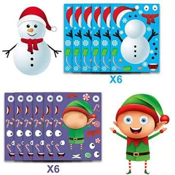 Happy Storm Christmas Stickers - Fun Craft Supplies for Kids