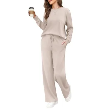 Saloogoe Women's 2 Piece Lounge Outfit Sets