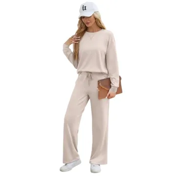 Saloogoe Women's 2 Piece Lounge Outfit Sets