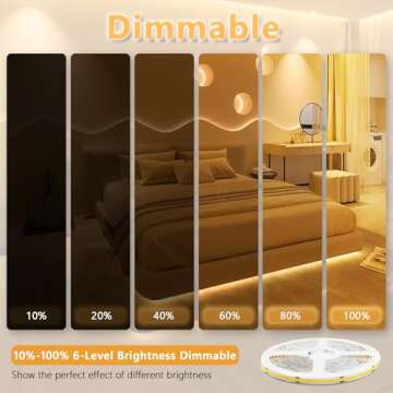 Dimmable COB LED Strip Light 3000K - 32.8ft Warm White Lighting