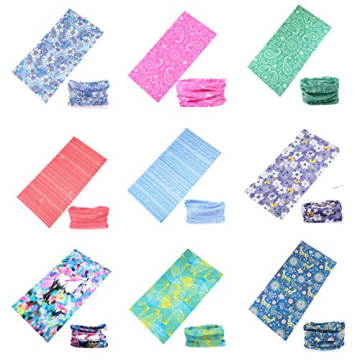 KALILY 12pcs/9pcs/6pcs Headband Bandana - Face Mask Headwear Neck Gaiter Shield Scarf