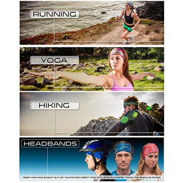 KALILY 12pcs/9pcs/6pcs Headband Bandana - Face Mask Headwear Neck Gaiter Shield Scarf