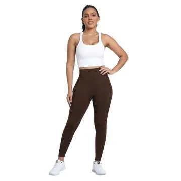 ATHVOTAR 3 Pack Butt Lifting Workout Leggings Women High Waist Seamless Scrunch Butt Booty Gym Leggings Black/Gray/Brown L