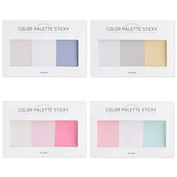Monolike Color Palette Sticky Solid 301 B Set 4p - Self-Adhesive Memo Pad 30 Sheets