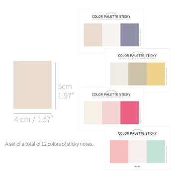 Vibrant Monolike Color Palette Sticky Notes Set for Organization