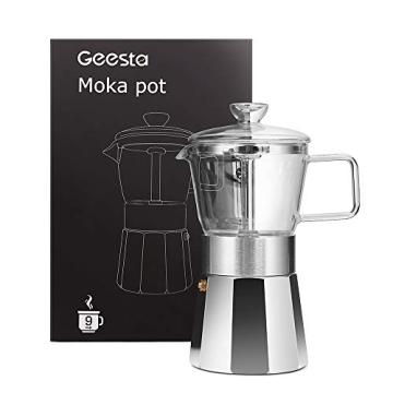 Geesta Premium 9-Cup Moka Pot for Coffee Lovers