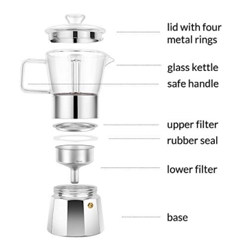 Geesta Premium 9-Cup Moka Pot for Coffee Lovers