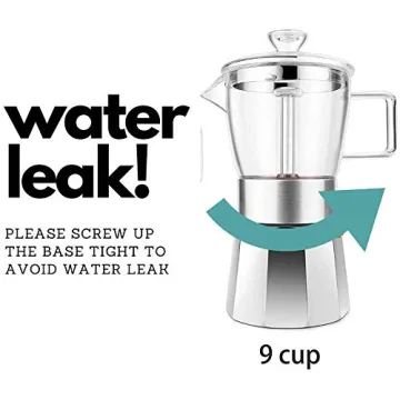 Geesta Premium 9-Cup Moka Pot for Coffee Lovers