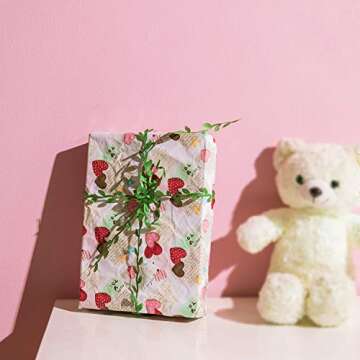 Naidiler 265 Ft Leaf Ribbon, Artificial Vines Leaves String Trim Ribbon Wild Jungle Botanical Greenery for Baby Shower Party Wedding Home Wreaths & DIY Craft