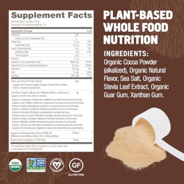 OM Mushroom Superfood Chocolate Protein Powder 19.26oz