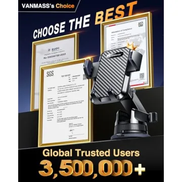 VANMASS Car Phone Holder with Super Suction Cup for All Cars