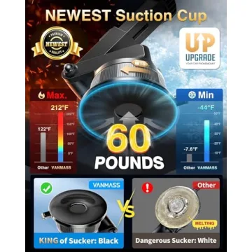 VANMASS Car Phone Holder with Super Suction Cup for All Cars