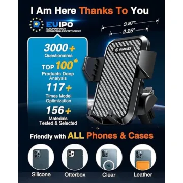 VANMASS Car Phone Holder with Super Suction Cup for All Cars