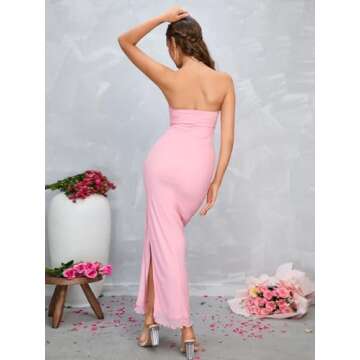 Elegant XinFSh Strapless Bodycon Dress for Women