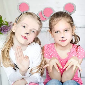 WILLBOND Large Mouse Ears Headband and Tail for All Ages