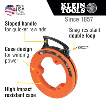 Klein 50-Foot Fish Tape for Electrical Wiring Projects