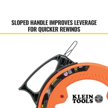 Klein 50-Foot Fish Tape for Electrical Wiring Projects