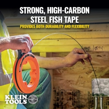 Klein 50-Foot Fish Tape for Electrical Wiring Projects