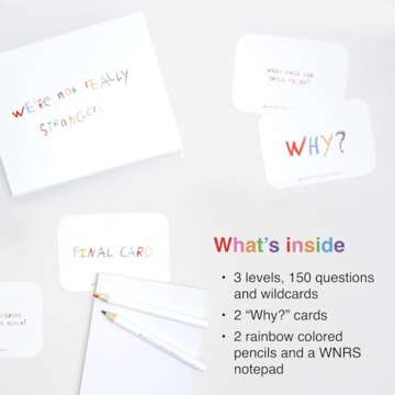 WE'RE NOT REALLY STRANGERS Kids Edition Card Game - 150 Conversation Cards for Kids, Adults,Teens,Couples & Strangers – Fun Family Party Time for Game Night or Kid’s Parties,Ages 5+,2-6 Players