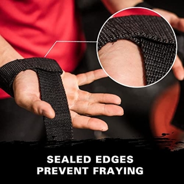 METERO Harbinger Padded Cotton Lifting Straps for Strength