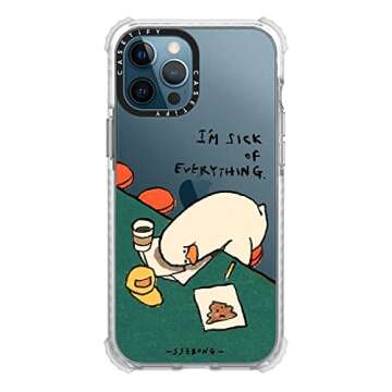 CASETiFY Ultra Impact iPhone 12 Pro Max Case [9.8ft Drop Protection] - I'm Sick of Everything by SSE...